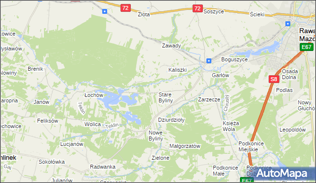 mapa Stare Byliny, Stare Byliny na mapie Targeo