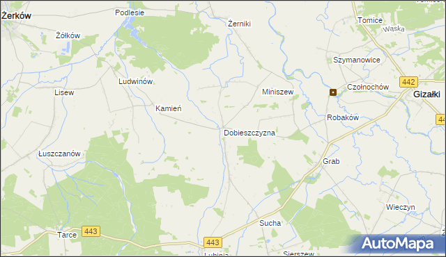 mapa Dobieszczyzna, Dobieszczyzna na mapie Targeo