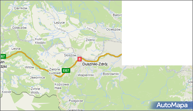 mapa Dolina gmina Szczytna, Dolina gmina Szczytna na mapie Targeo