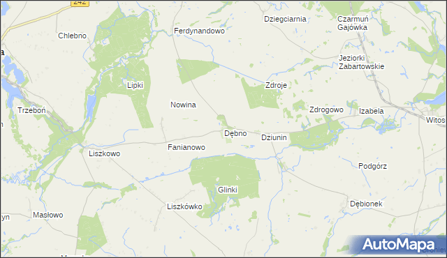 mapa Dębno gmina Łobżenica, Dębno gmina Łobżenica na mapie Targeo