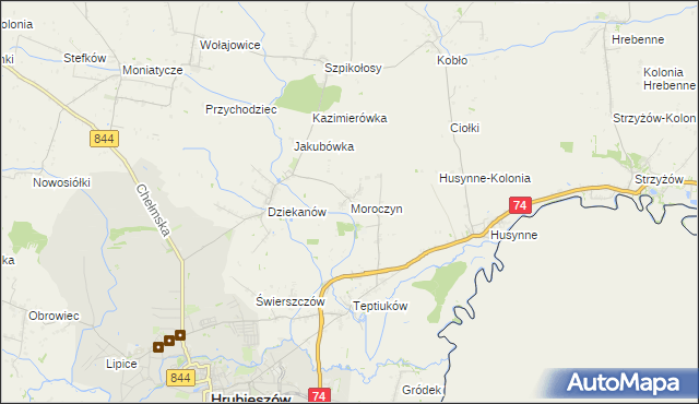 mapa Moroczyn, Moroczyn na mapie Targeo