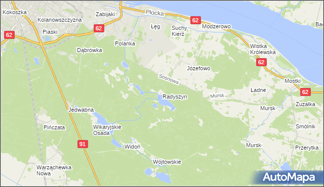 mapa Radyszyn, Radyszyn na mapie Targeo