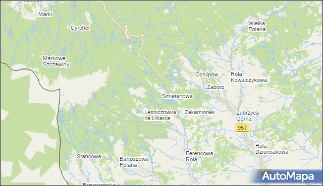 mapa Śmietanowa, Śmietanowa na mapie Targeo