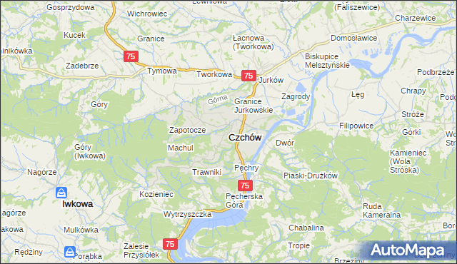 mapa Czchów, Czchów na mapie Targeo