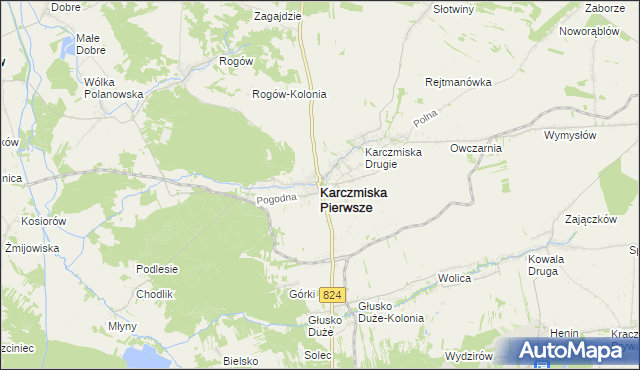 mapa Karczmiska Pierwsze, Karczmiska Pierwsze na mapie Targeo