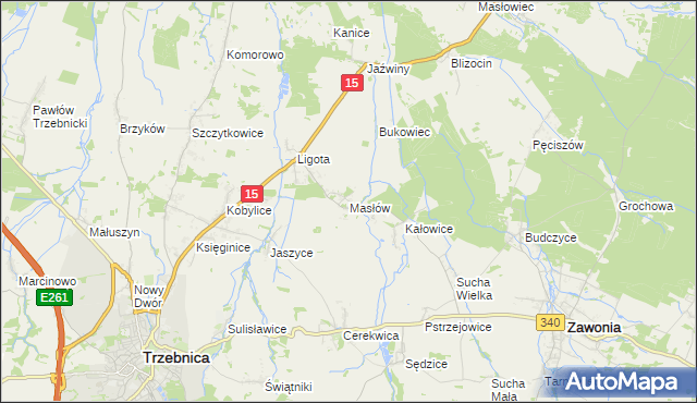 mapa Masłów, Masłów na mapie Targeo