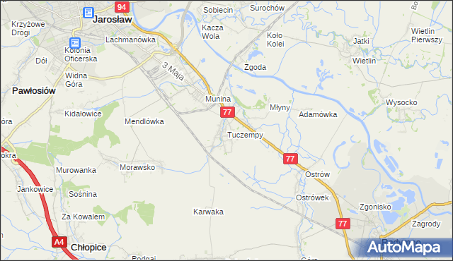 mapa Tuczempy, Tuczempy na mapie Targeo