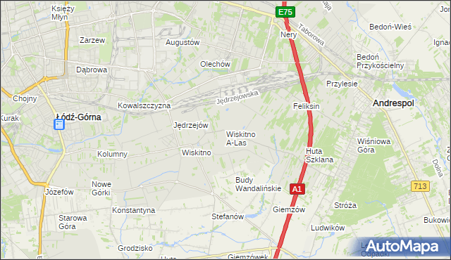 mapa Wiskitno A-Las, Wiskitno A-Las na mapie Targeo