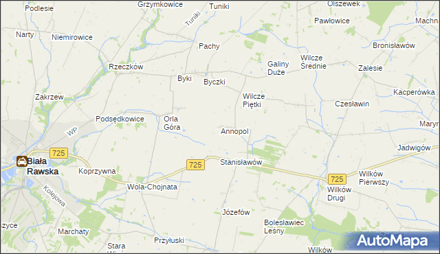 mapa Annopol gmina Błędów, Annopol gmina Błędów na mapie Targeo