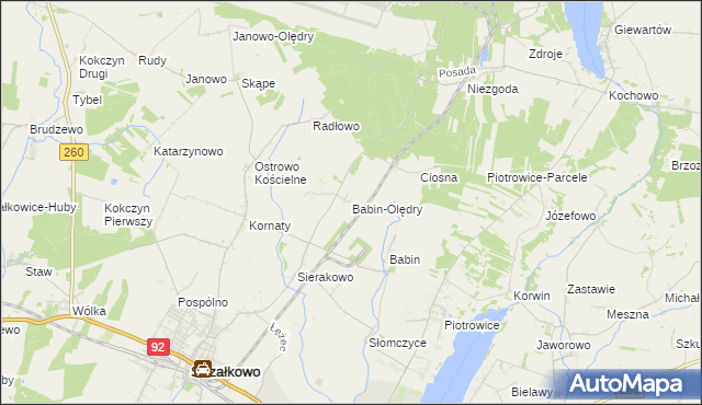 mapa Babin-Olędry, Babin-Olędry na mapie Targeo