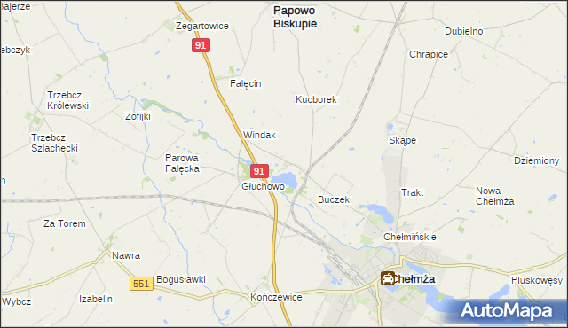 mapa Bielczyny, Bielczyny na mapie Targeo