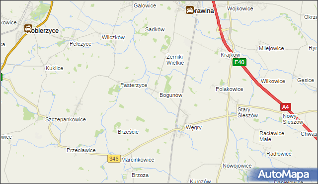 mapa Bogunów, Bogunów na mapie Targeo