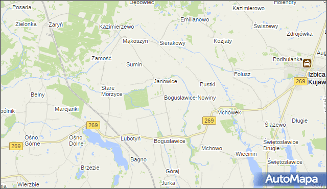 mapa Bogusławice-Nowiny, Bogusławice-Nowiny na mapie Targeo