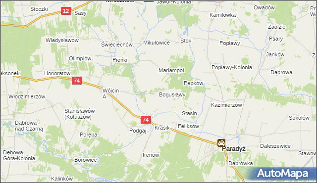 mapa Bogusławy, Bogusławy na mapie Targeo