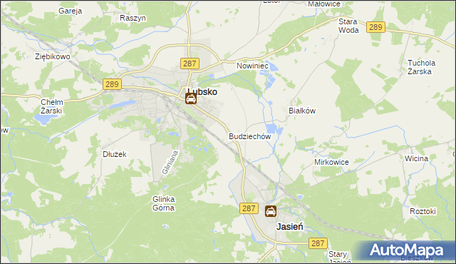 mapa Budziechów, Budziechów na mapie Targeo