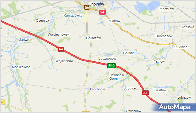 mapa Budziwojów, Budziwojów na mapie Targeo