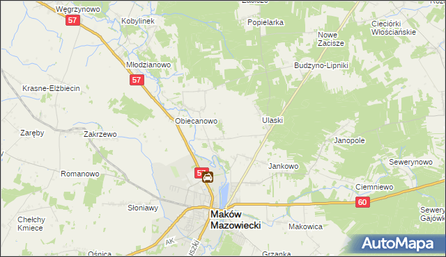 mapa Budzyno-Bolki, Budzyno-Bolki na mapie Targeo