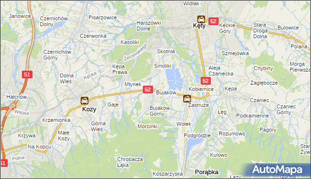 mapa Bujaków, Bujaków na mapie Targeo