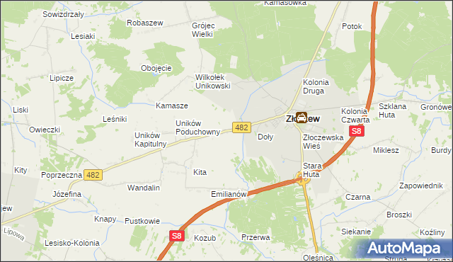 mapa Bujnów, Bujnów na mapie Targeo