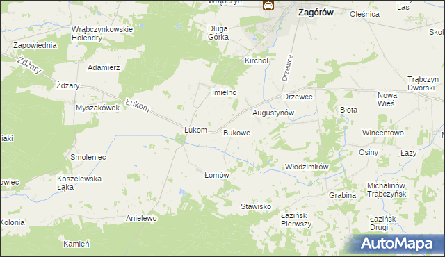 mapa Bukowe, Bukowe na mapie Targeo