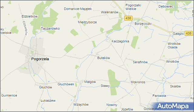 mapa Bułaków, Bułaków na mapie Targeo