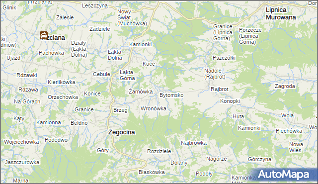 mapa Bytomsko, Bytomsko na mapie Targeo