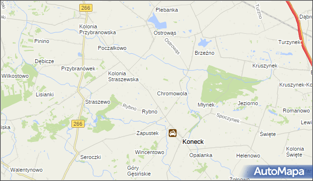 mapa Chromowola, Chromowola na mapie Targeo