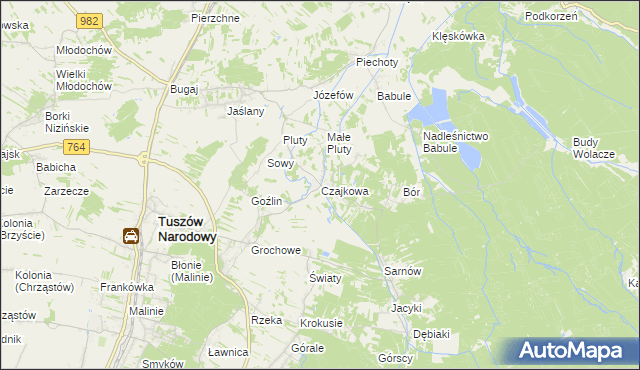 mapa Czajkowa, Czajkowa na mapie Targeo