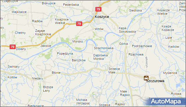 mapa Dąbrówka Morska, Dąbrówka Morska na mapie Targeo