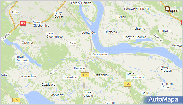 mapa Dobrzyków, Dobrzyków na mapie Targeo