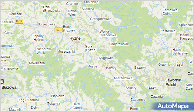 mapa Dylągówka, Dylągówka na mapie Targeo