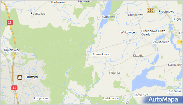 mapa Dziewoklucz, Dziewoklucz na mapie Targeo