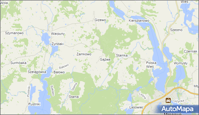 mapa Gązwa, Gązwa na mapie Targeo