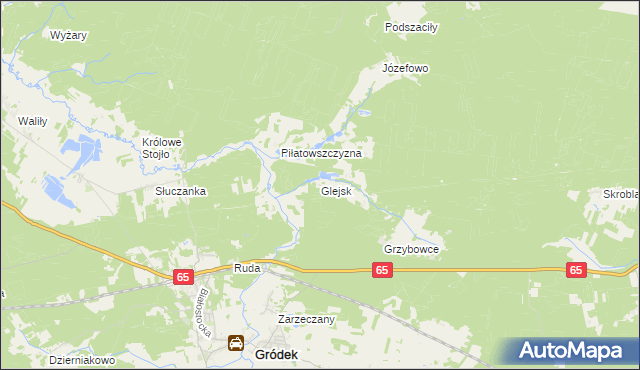 mapa Glejsk, Glejsk na mapie Targeo