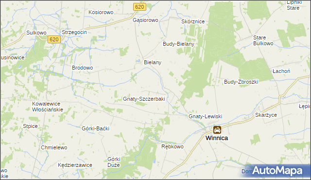 mapa Gnaty-Wieśniany, Gnaty-Wieśniany na mapie Targeo