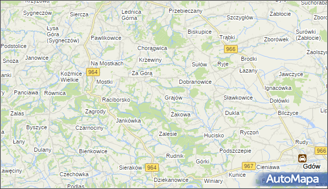 mapa Grajów, Grajów na mapie Targeo