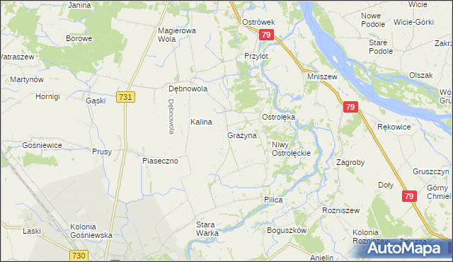 mapa Grażyna, Grażyna na mapie Targeo