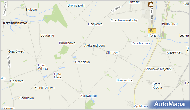 mapa Huby Pijanowskie, Huby Pijanowskie na mapie Targeo