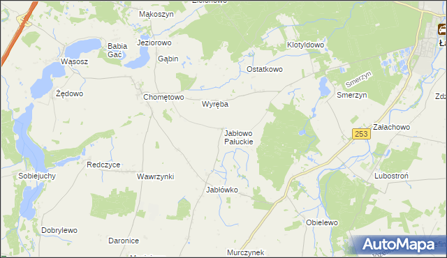 mapa Jabłowo Pałuckie, Jabłowo Pałuckie na mapie Targeo