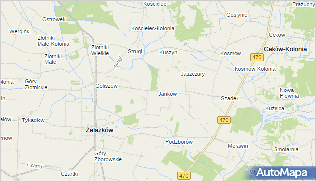 mapa Janków gmina Żelazków, Janków gmina Żelazków na mapie Targeo