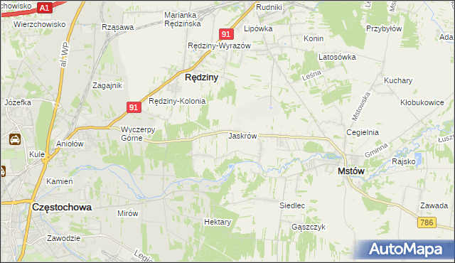 mapa Jaskrów, Jaskrów na mapie Targeo