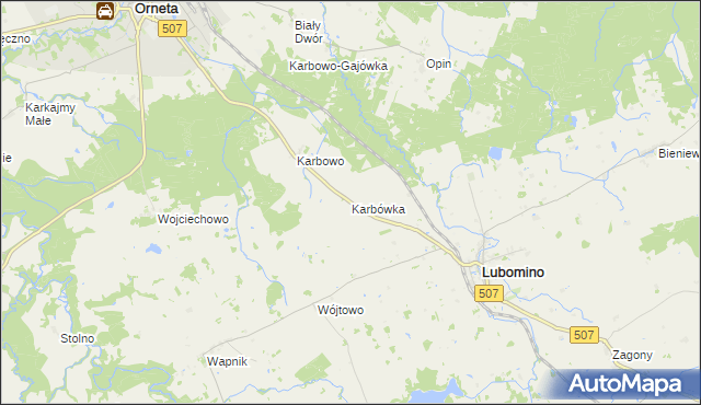 mapa Karbówka, Karbówka na mapie Targeo