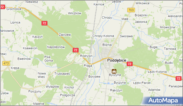 mapa Klementów, Klementów na mapie Targeo