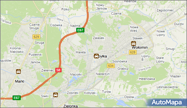 mapa Kobyłka, Kobyłka na mapie Targeo