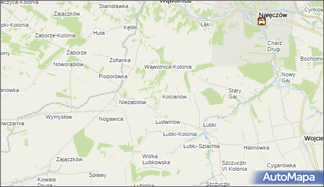 mapa Kocianów, Kocianów na mapie Targeo