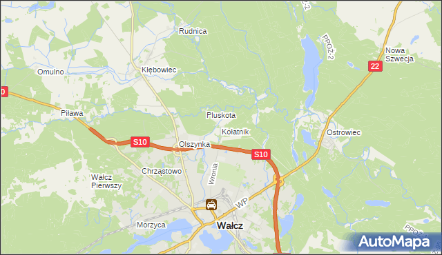 mapa Kołatnik, Kołatnik na mapie Targeo