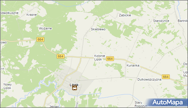 mapa Kolonie Lipsk, Kolonie Lipsk na mapie Targeo