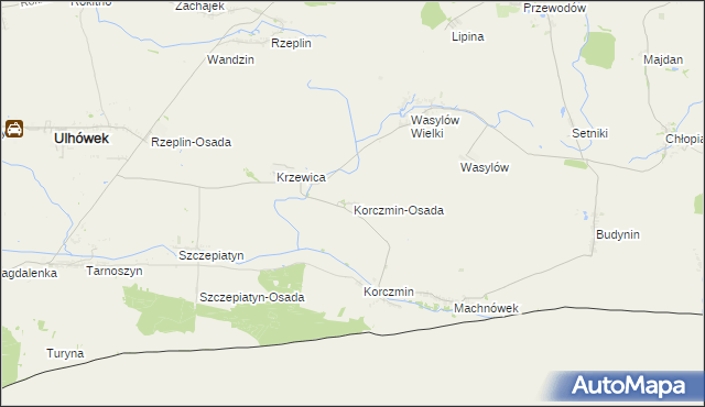 mapa Korczmin-Osada, Korczmin-Osada na mapie Targeo