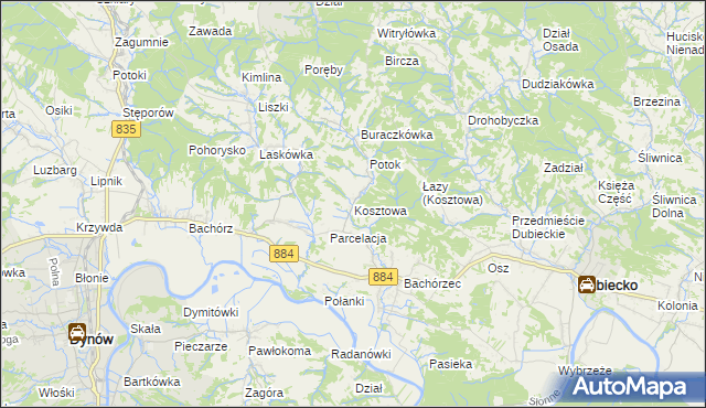 mapa Kosztowa, Kosztowa na mapie Targeo