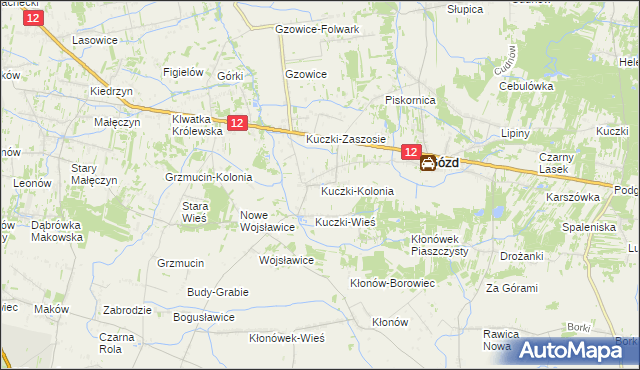 mapa Kuczki-Kolonia, Kuczki-Kolonia na mapie Targeo